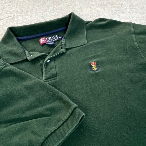 Ralph Lauren Other - Chaps Ralph Lauren Mens Green Short Sleeve Pique Polo Shirt XL Embroidered Crest